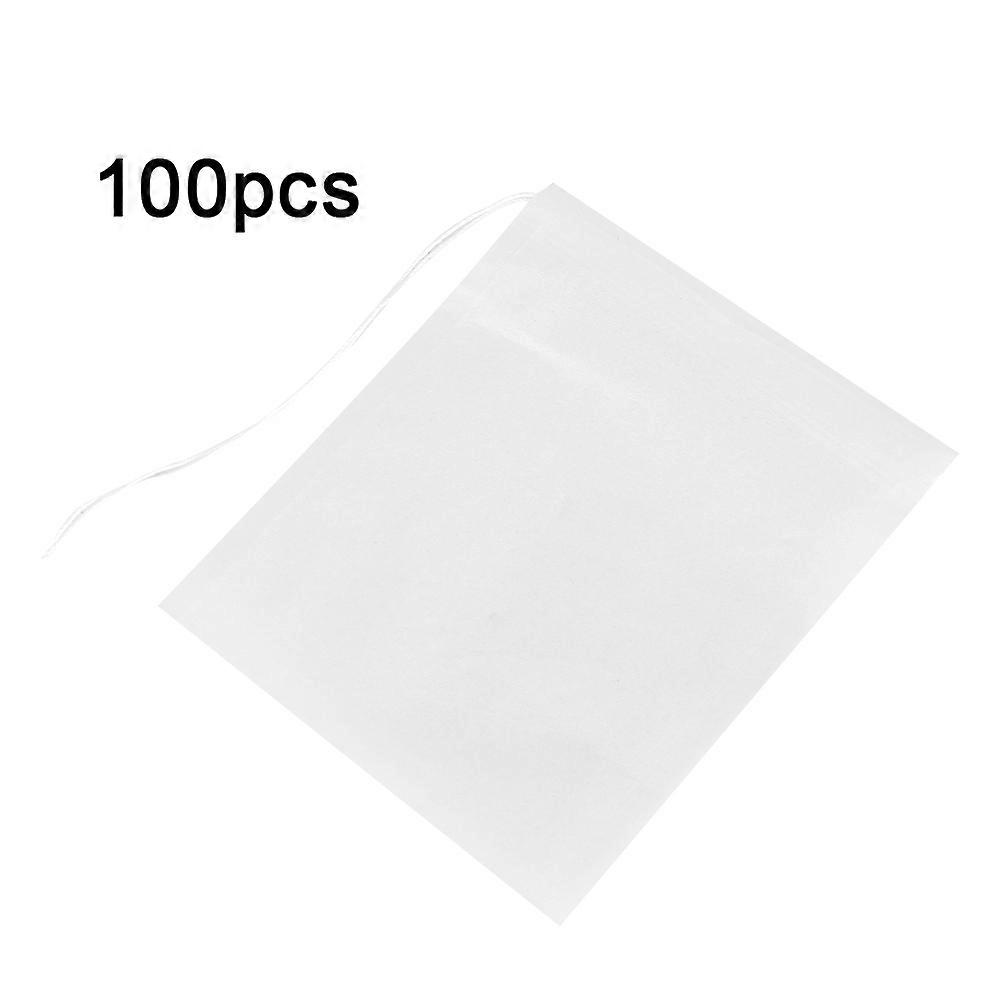 100Pcs Disposable White Environmentally Friendly Tea Filter Bag Herb Strainer Accessories8x7cm