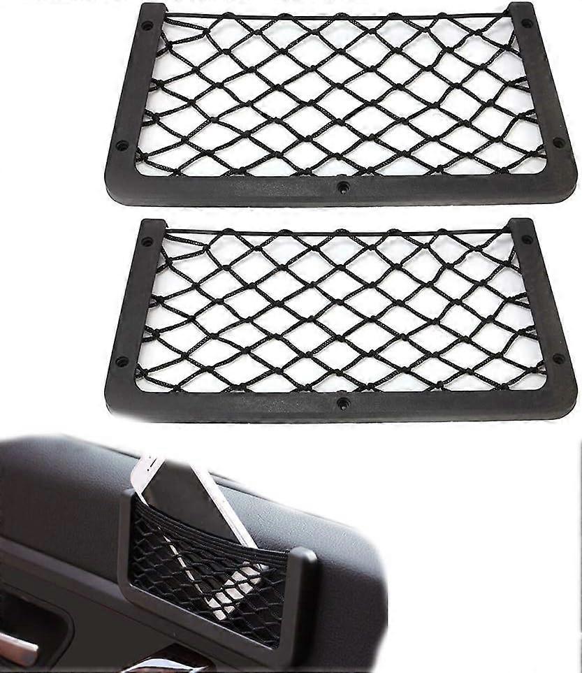 2PCS Filet de Rangement lastique pour Coffre Voiture, Bagages Fixe Nylon,Organisateur Stockage en Maille,Multifonctionnel Sac Pocket Organizer de Voi