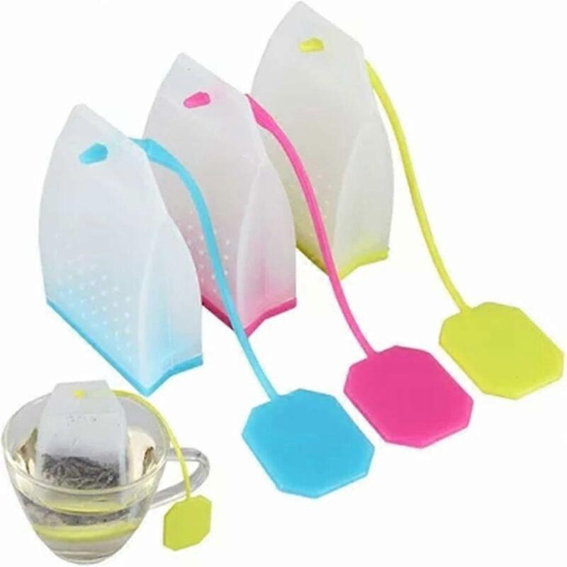 3PC Bag Style Silicone Tea Strainer Herbal Spice Infuser Filter Diffuser Kitchen Coffee Tea Tools