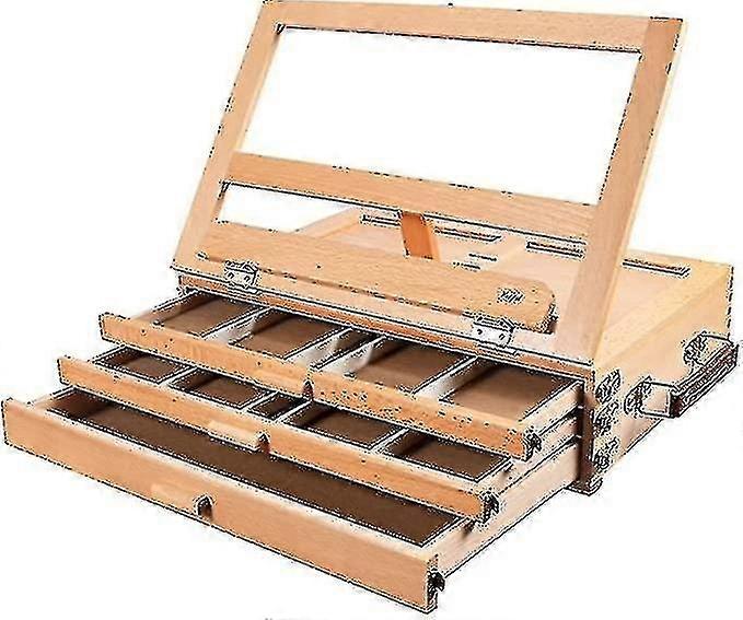 Adjustable tabletop easel with drawer