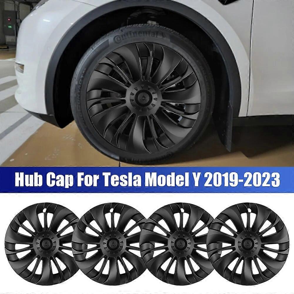 Wheel Full Covers For Tesla Model Y 2019~2023 19 Inch Automobile Hub Cap Guards Decorative Protector Hubcaps Car Accessories FN9U8392