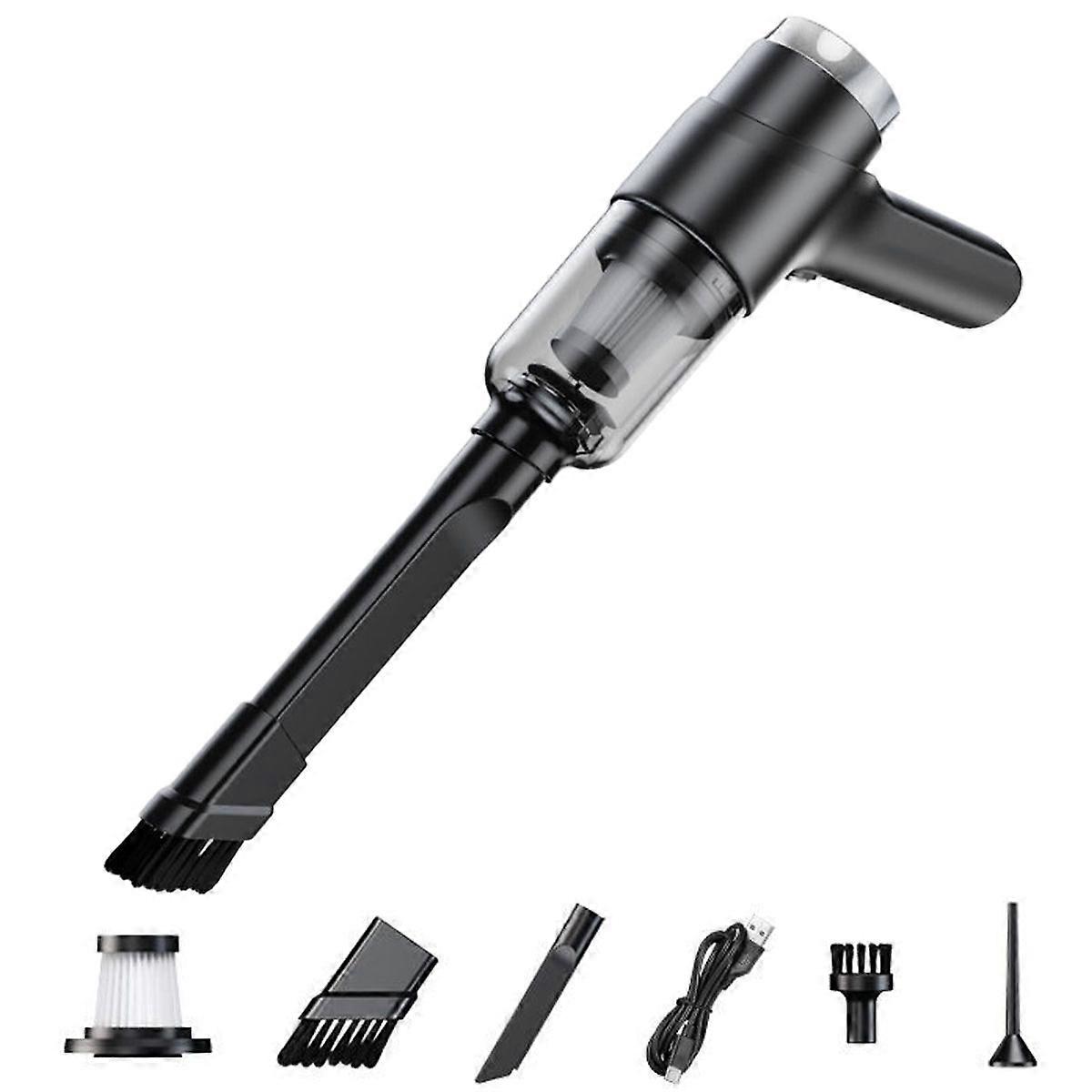Handheld Car Vacuum with 6000 Pa Suction, Cordless Desk Vaccum, Rechargeable Computer Vacuum Keyboard Cleaner, Dust Buster, USB Powered