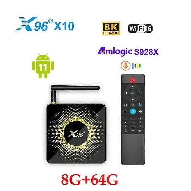 X96 X10 Tv Box Android 11 Ddr4 Amlogic S928x Support 8k Usb3.0 5g Wifi 1000m Lan Bt5.2 Vs H96 Max V58 Mecool Km2 Plus Dee