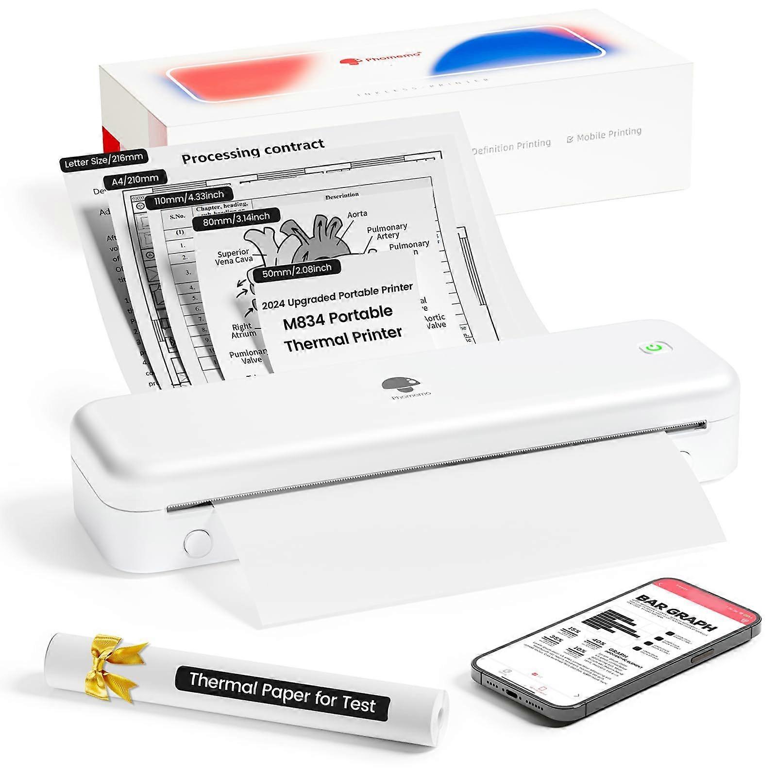 Phomemo M834 Wireless Bluetooth Thermal Printer M834