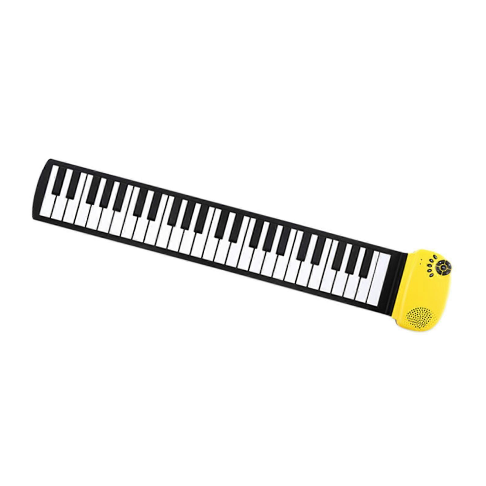 49 Key Roll up Piano Hand Roll Piano Keyboard για ενήλικες Διδασκαλία τάξης Παιδιά κίτρινο