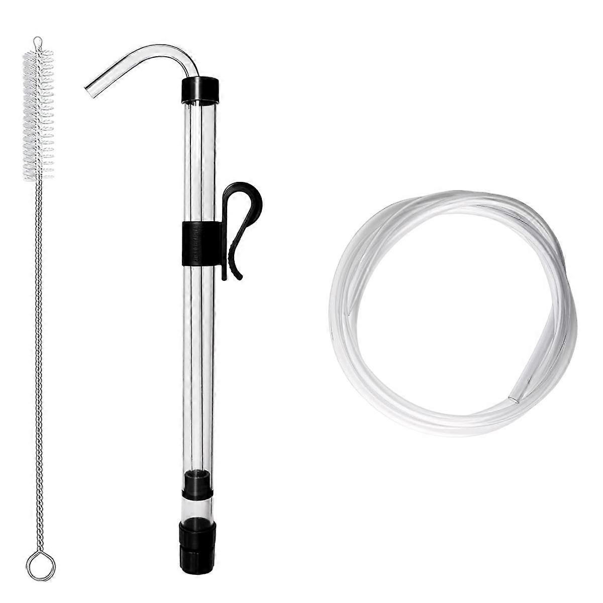3/8In Auto Siphon with Clamp 6.5' Ft Hose Bottling Siphoning Kit with Food Grade Free Plastic Tubin
