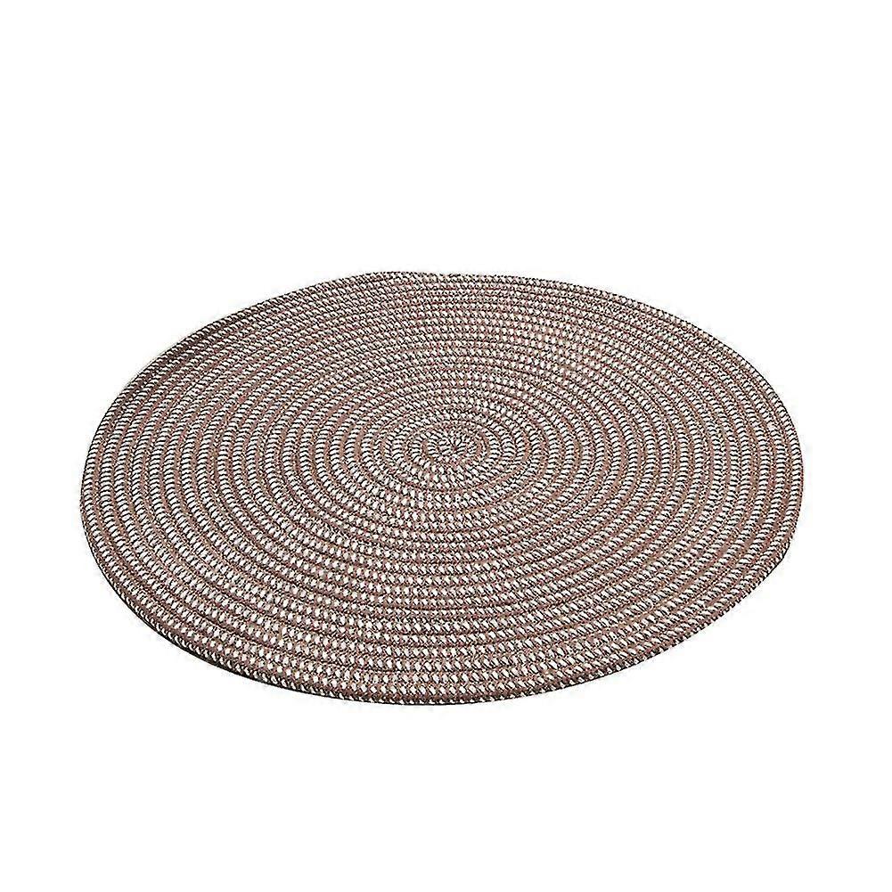 Tiny-witch Household Toilet Round Microfiber Rope Woven Floor Mat
