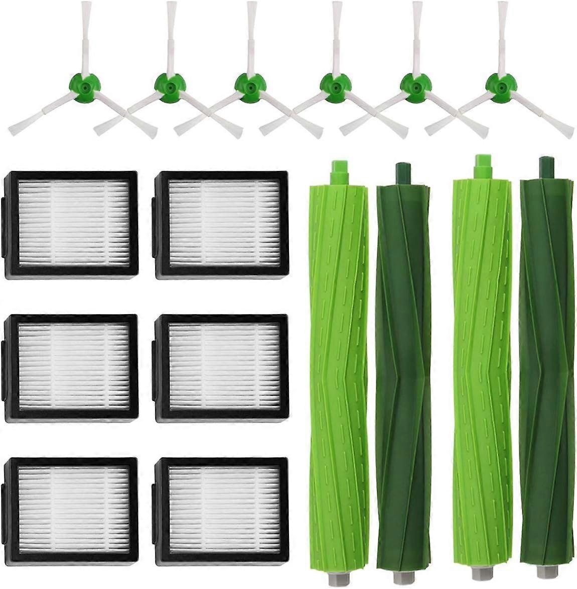 Un kit complet pour Roomba E5/i7. Grand kit de remplacement pour E5 E6 i7 i7+ remplac par 6 brosses latrales, 6 filtres, 2 rouleaux centraux