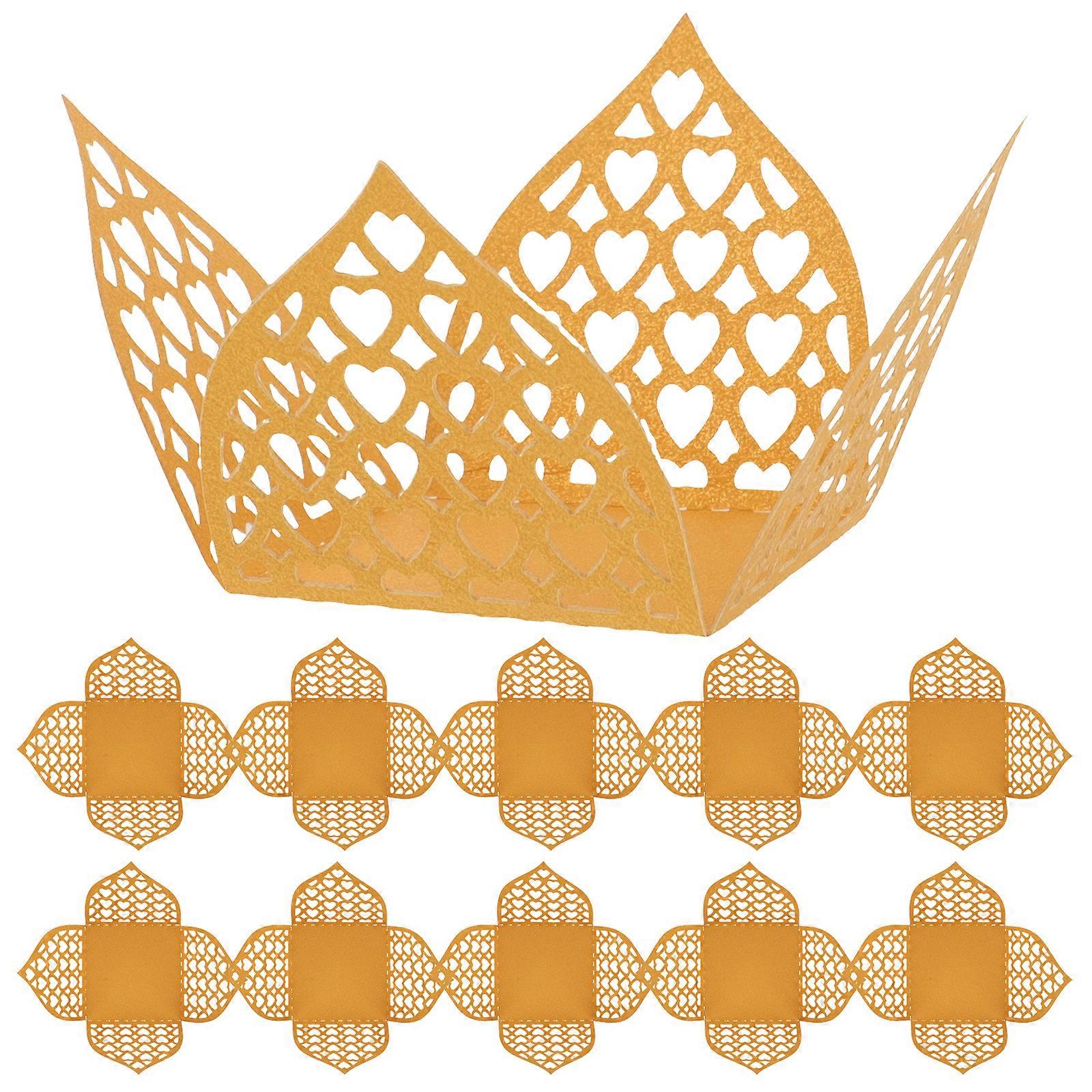 50pcs Truffle Hollow Paper Cups Chocolate Wrappers Paper Truffle Wrappers Cupcake Liners Party Supply