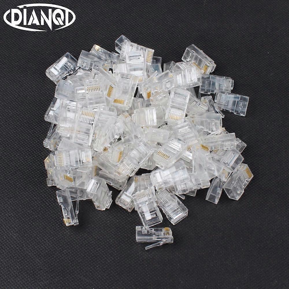 25 50 100PCS RJ45 Net Network Modular Plug Cat5 CAT5e Connector 8P8C utp Unshielded Modular Rj45 Plug computer Terminal DN001