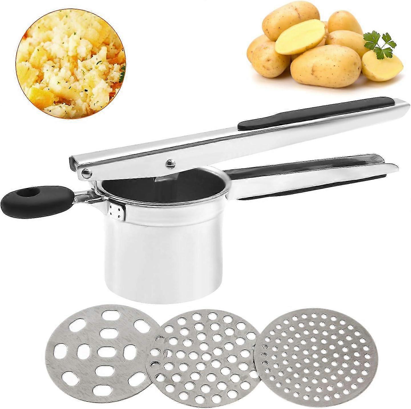 Potato Press Made Of Stainless Steel Spaetzle Press Professional Spaetzle Chef With 3 Perforated Discs