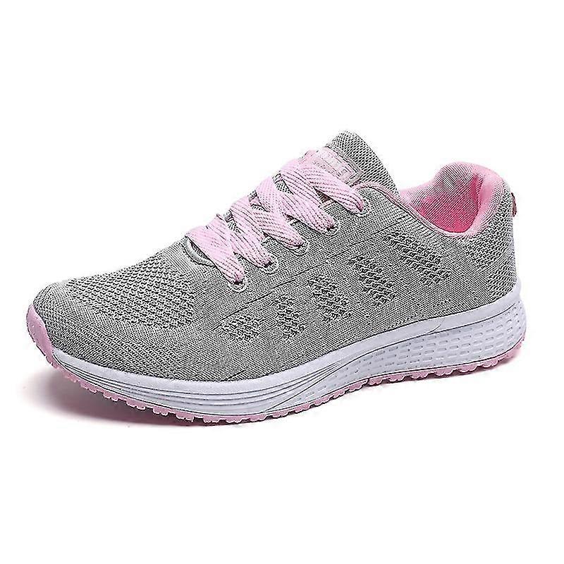 Women's White Casual Shoes Breathable Mesh Flats White Sneakers