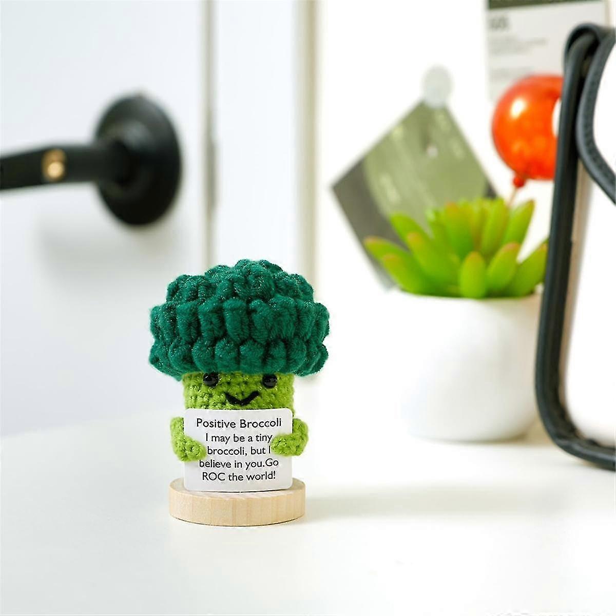 Produktbild von Emotionale Unterstützung Crochet – Weicher Plüsch-Brokkoli-Plüsch, Statement-Karte | Geschenk Für Verrückte Strickfigur Für Kinder, Erwachsene