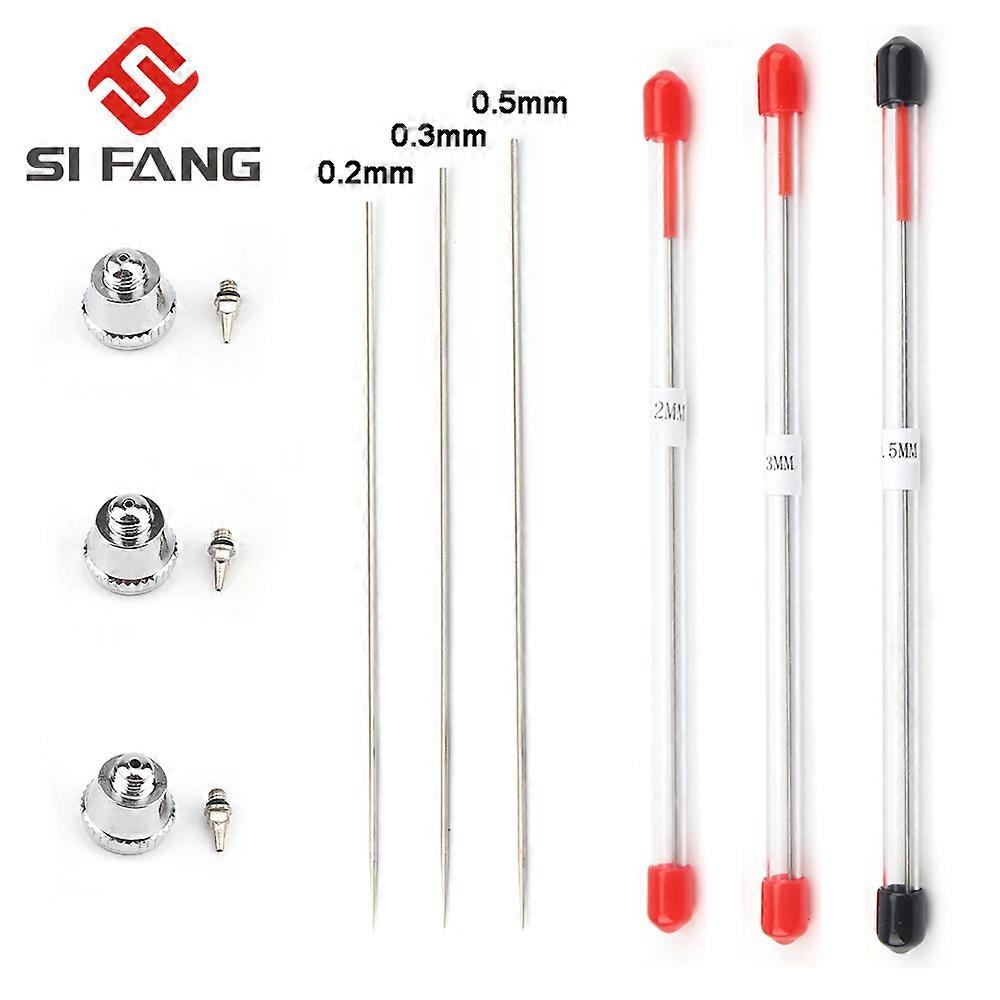 0.2/0.3/0.5mm Airbrush Nozzle Needle Replacement for Airbrushes Spray Gun Model Spraying Paint Maintenance Tool Accessories