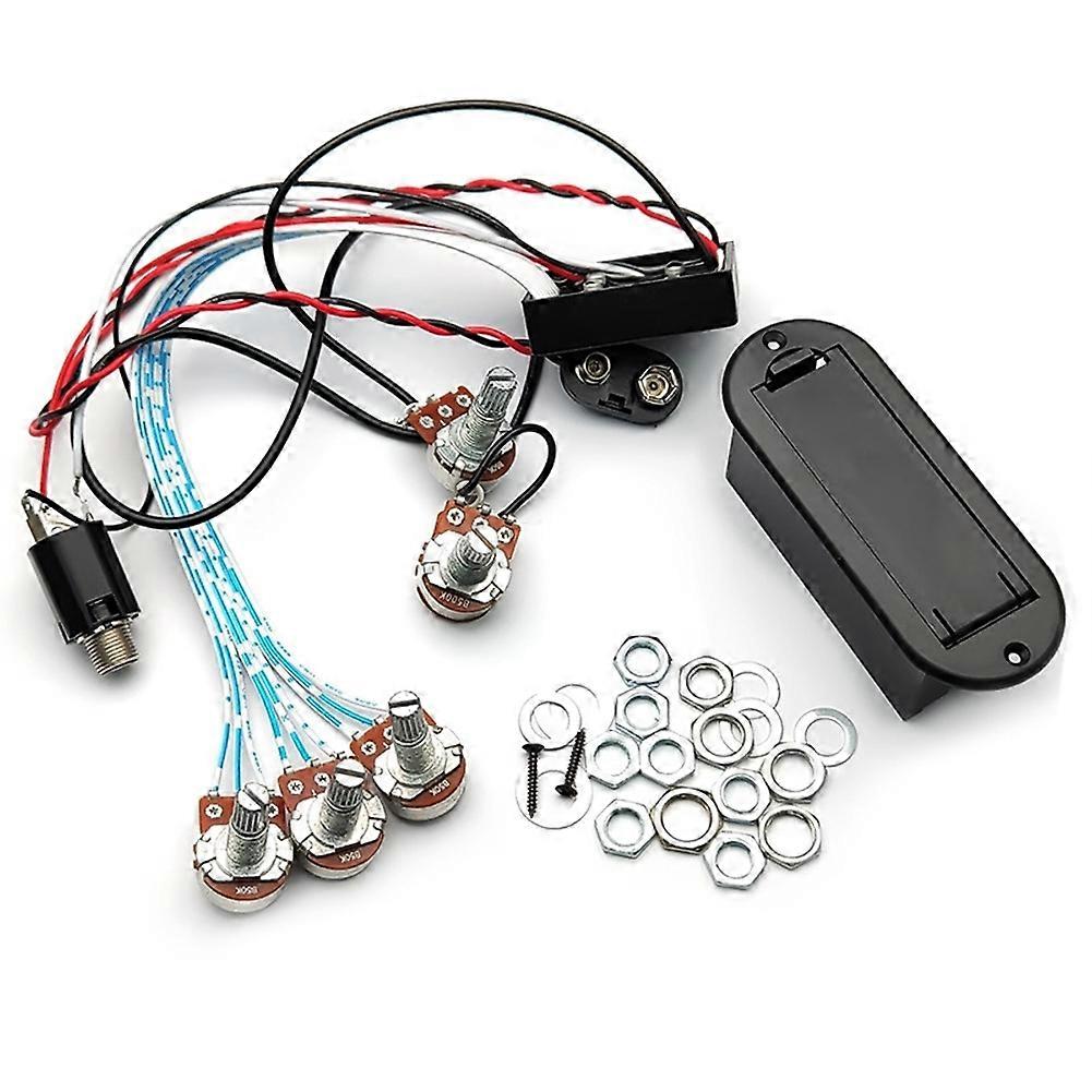 3 Band EQ Preamp Circuit Guitar Dual Potentiometer for Active Pickup 5 Control Knobs Guitar Pickup