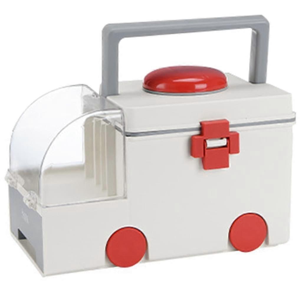 plastic first aid box with handle with removable storage compartment