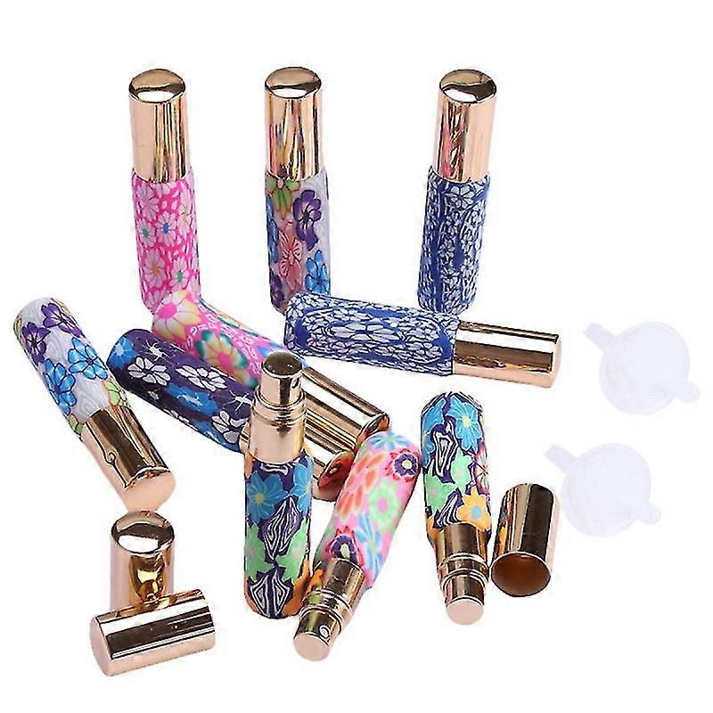 Empty Perfume Bottle Glass Perfume Spray Bottle With Colorful And Mini Funnel(Random Color)