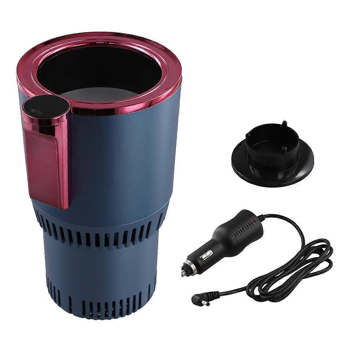 12V Car 2 in 1 Heating Cooling Cup Warmer Cooler Cup Smart Cup Holder Digital Display Temperature Drinks Holders Blue