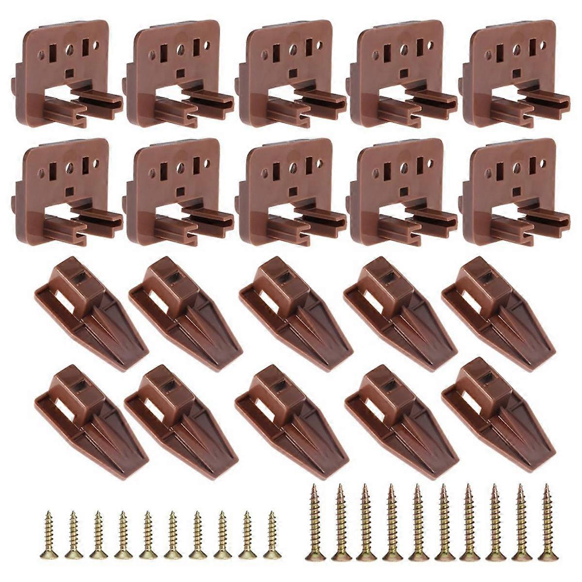 10PCS Drawer Slide Track Guide Glide for Center Mount Drawer for Dressers and for Nightstand 1 Draw