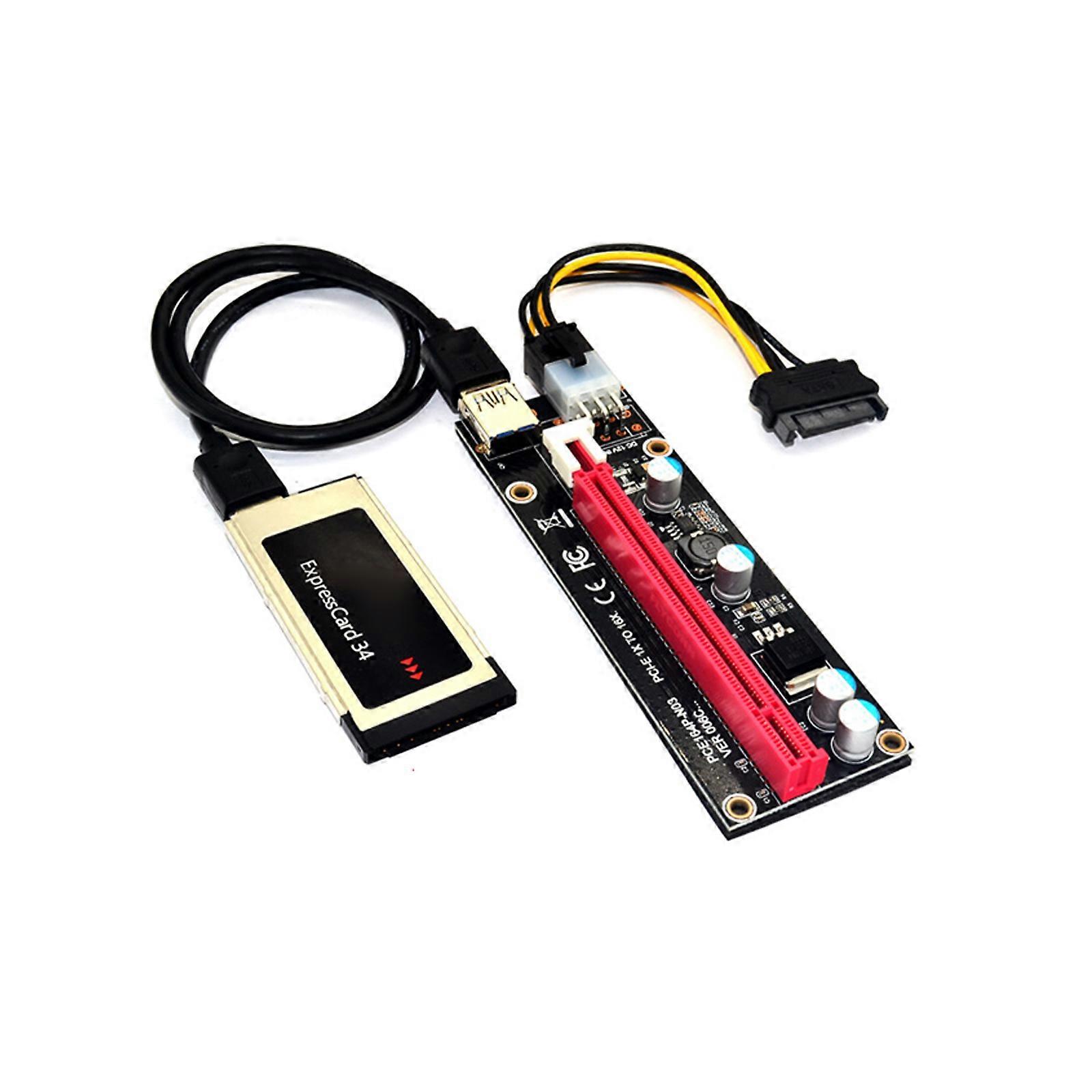 Expresscard Express Card 34mm to PCI-E 16X Riser for Laptop External GPU Card SI FT