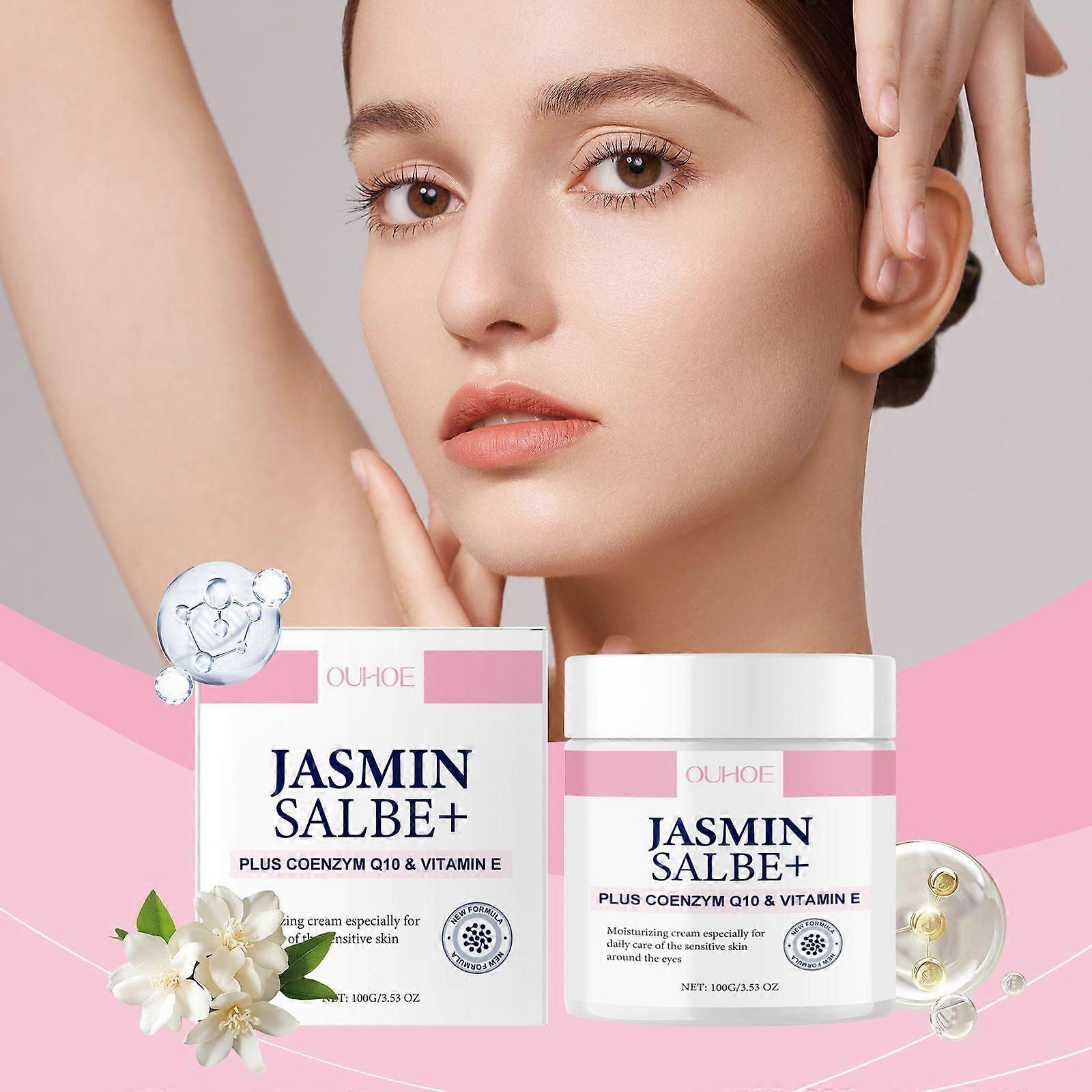 Jasmine Eye Cream, Active Jasmine and Collagen Eye cream, Firming and Anti-wrinkle Eye cream to Lighten Fine Lines and Dark Circles