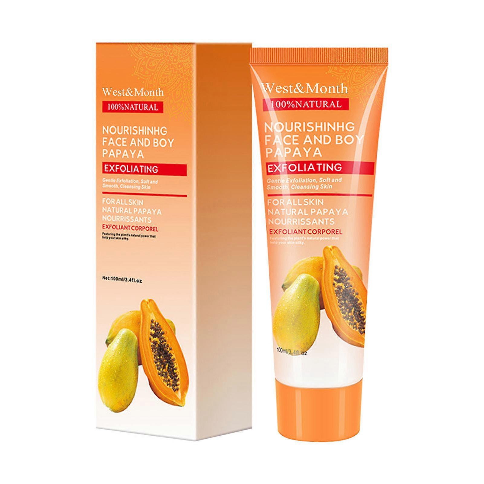 100ml Natural Papaya Exfoliating Gel Gently Brightens Deep Cleaning Gel for Body and Face