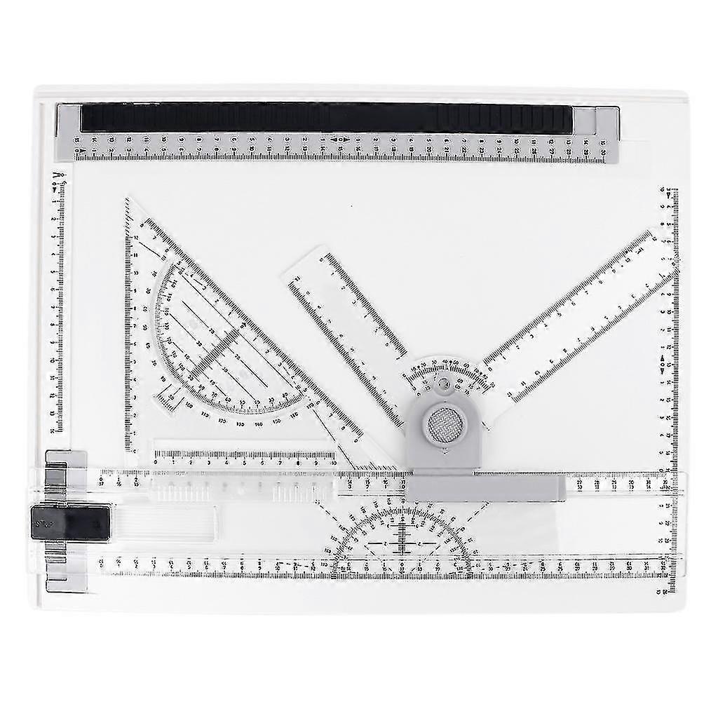 A4 tegnebrett tegnebord multifunksjonelt tegnebrett bord med tydelig regel justerbart målesystem kompakt tw