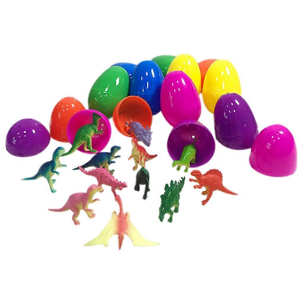 12PCS Easter Eggs Filled With Mini Dinosaurs And Mini  Car 242746