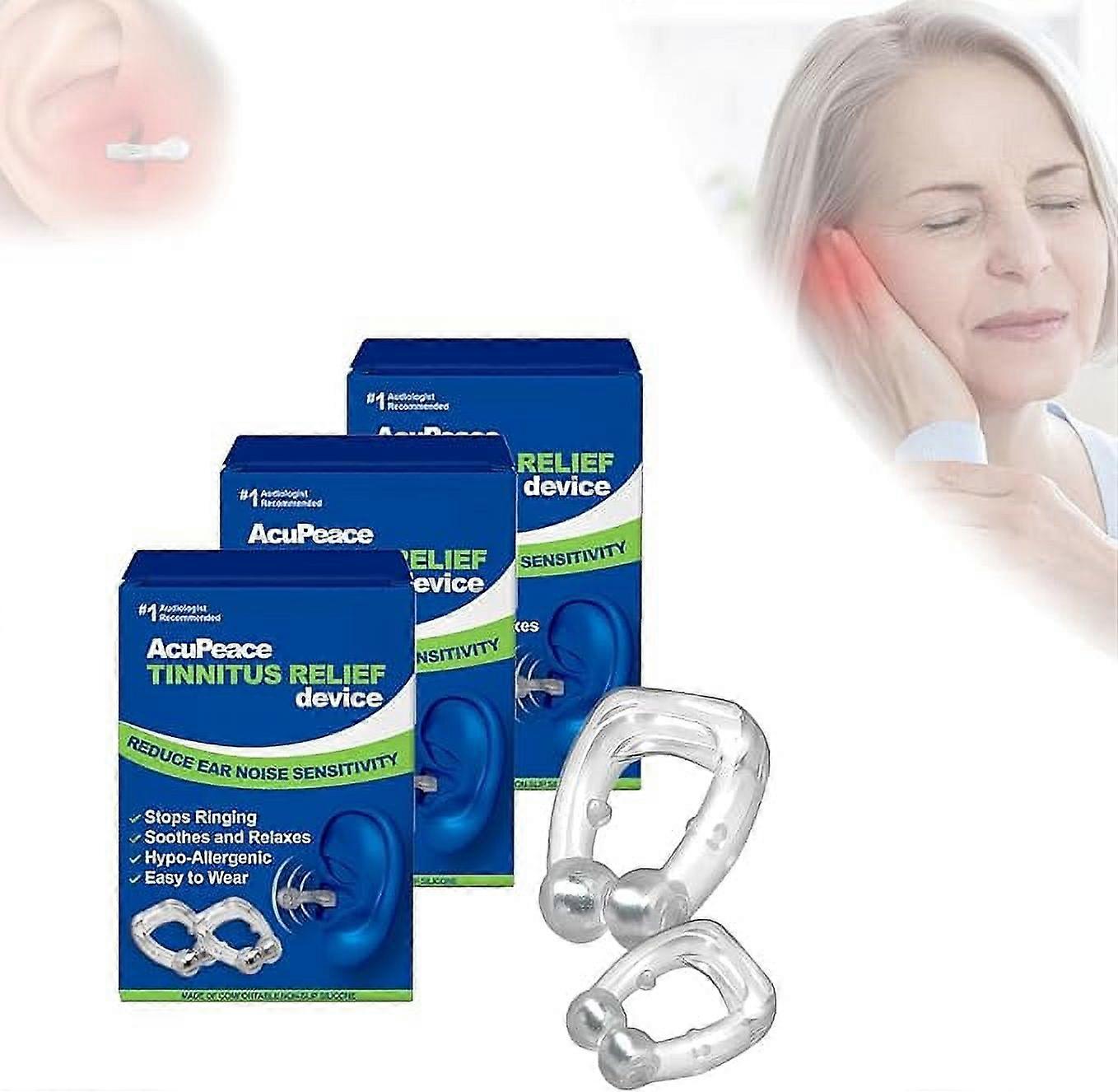 3 زوج جهاز تخفيف طنين الأذن لرنين آذان وقف رنين الأذن للرجال والنساء