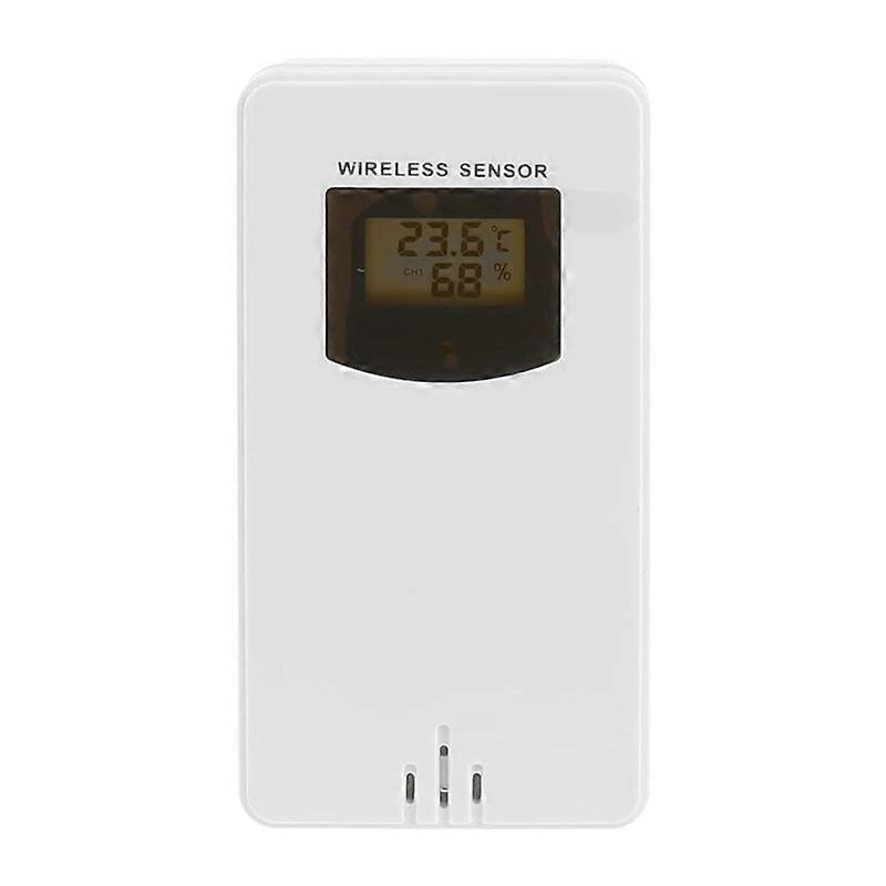 Wireless Temperature & Humidity Sensor LCD Display Waterproof Sensor for Outdoor Indoor 434MHz Emission Frequency