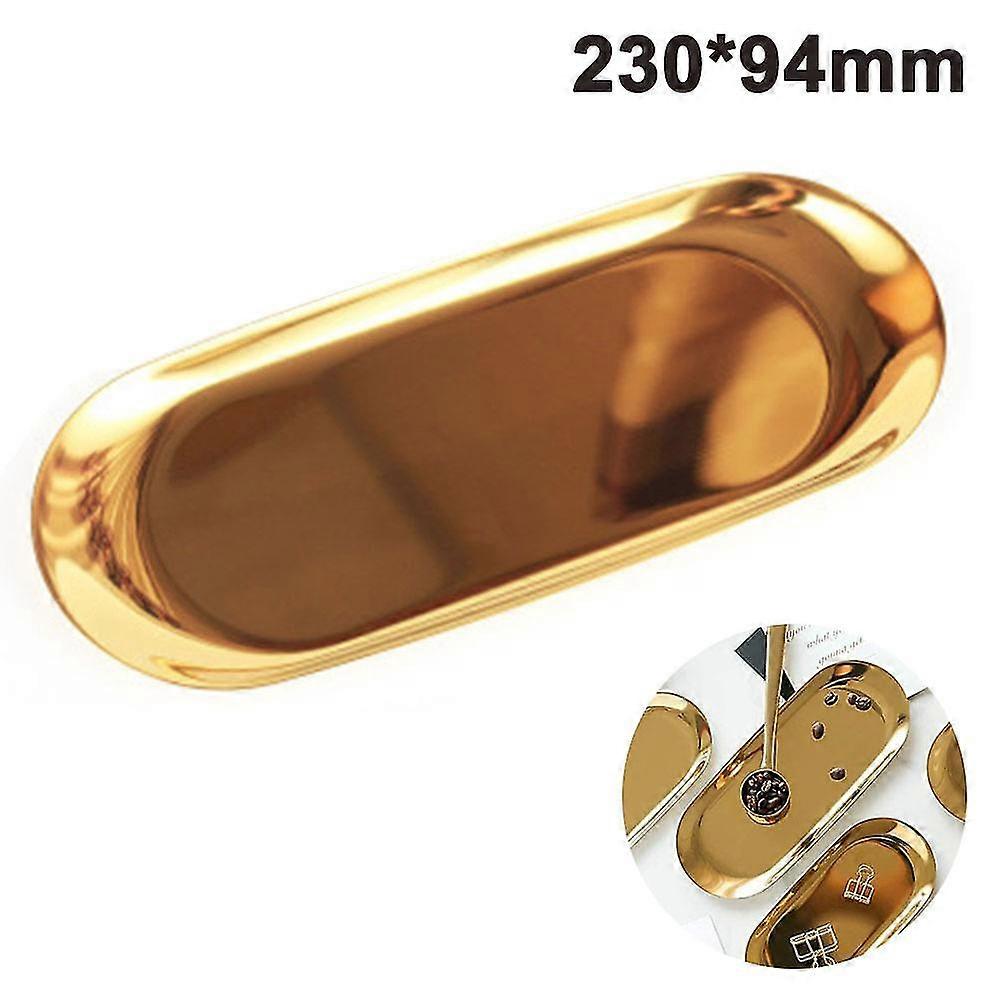 Stainless Steel Towel Tray Storage Tray Dish Plate Tea/fruit Tray,gold