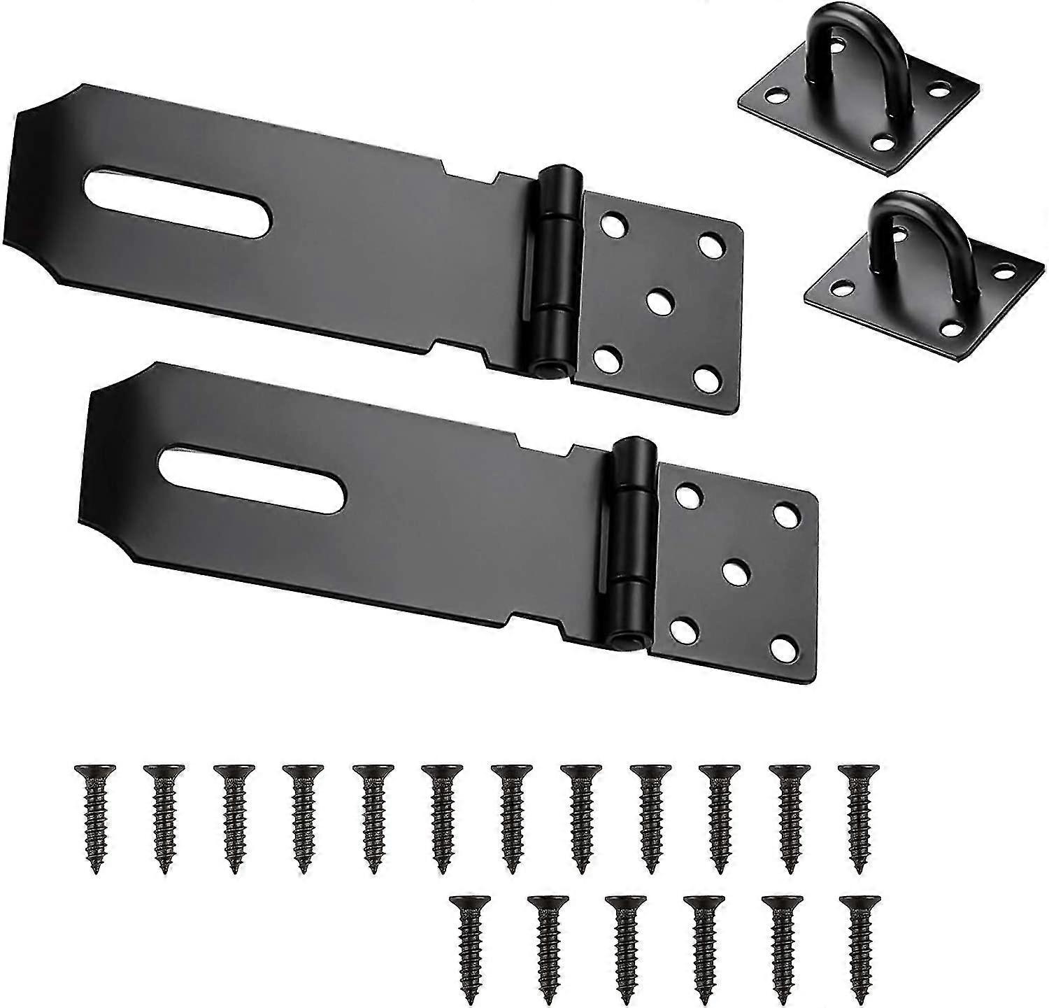 2 Pieces Padlock Hasp Staple 4inch / 10.3cm Stainless Steel Hasp With Screws