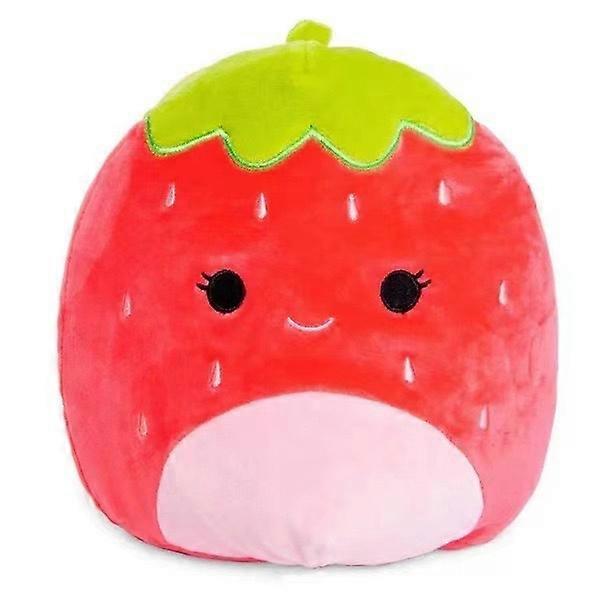 Plush Toy 11 Inch - Super Soft Stuffed Fruit or Animal Plush Toy, Soft Plush Doll Cuddle Plush Pillow (Strawberry)