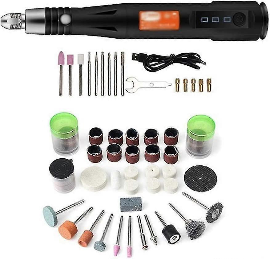 Cordless Rotary Tool, 105pcs 5v 3 Speed Mini Drill Kit Rotary Tool Set With Led Light