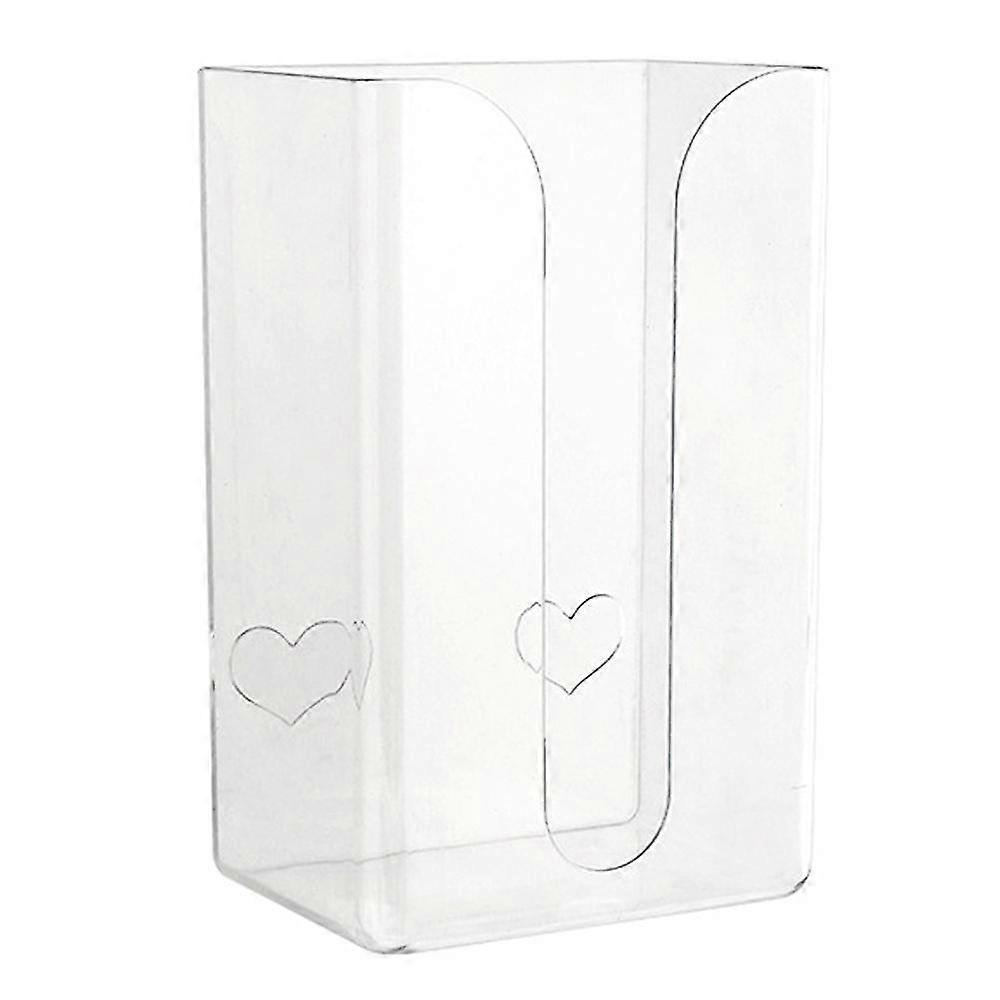 Pet+acrylic Double-sided Adhesive Transparent Wall-mounted Tissue Box,transparent
