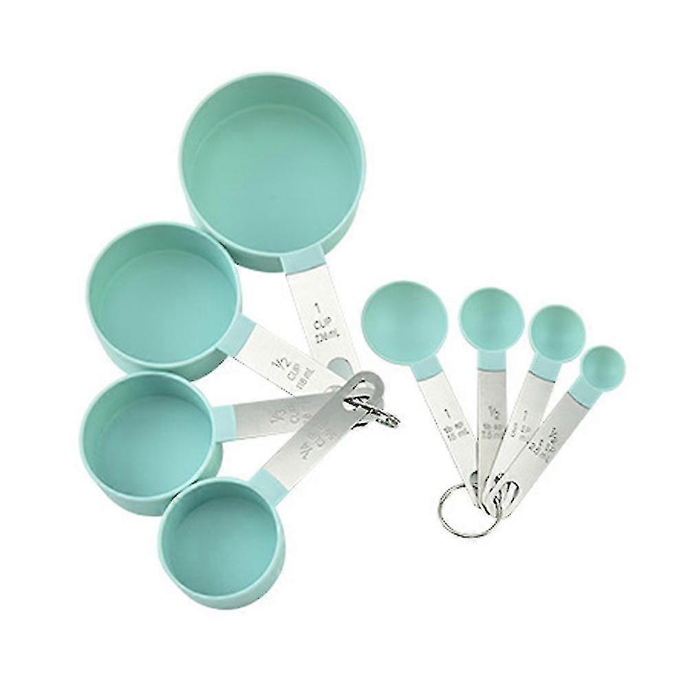 Measuring Cups And Spoons Set, 8 Piece Stackable Stainless Steel Handle Accurate Tablespoon For Measuring Dry And Liquid Ingredients Small Teaspoon Wi