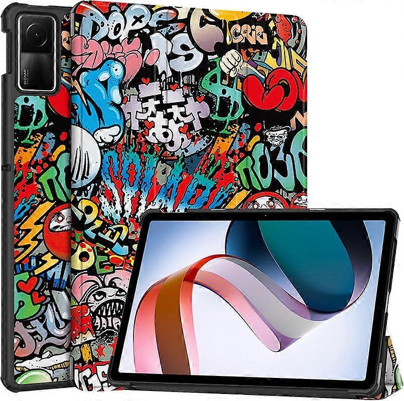 Tablet Cases for Xiaomi Redmi Pad SE 11 inch 2023 Released, Flip PU Leather Smart Auto Sleep/Wake Function, Graffiti
