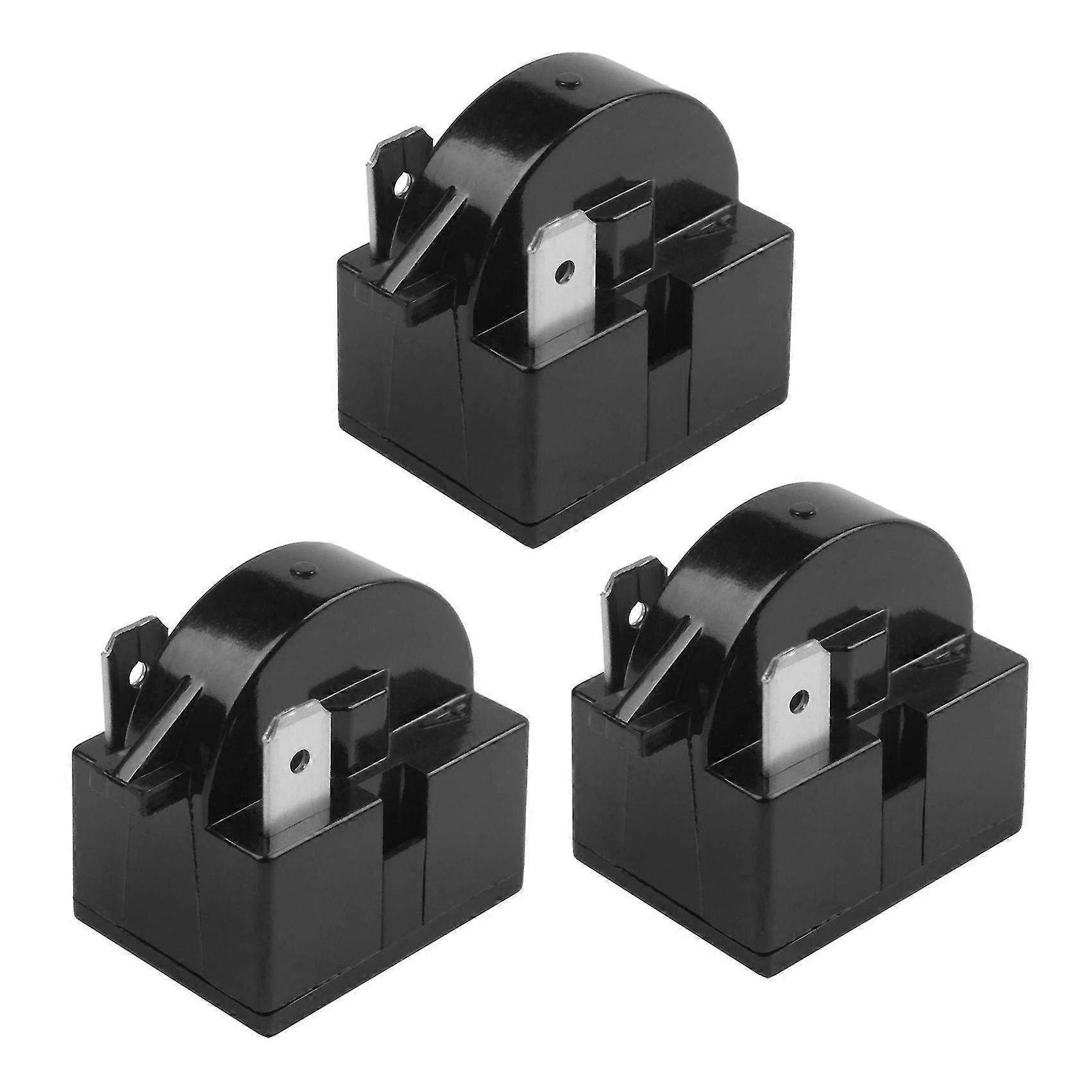3x 3pin Terminals Refrigerator Ptc Starter Relay 12 Ohm Resistance