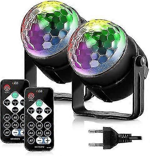 Disco Ball 2 Pack, Party Light Stage Lamp Disco Lighting Projector Spot Effect Stage Remote Control For Party, Evening
