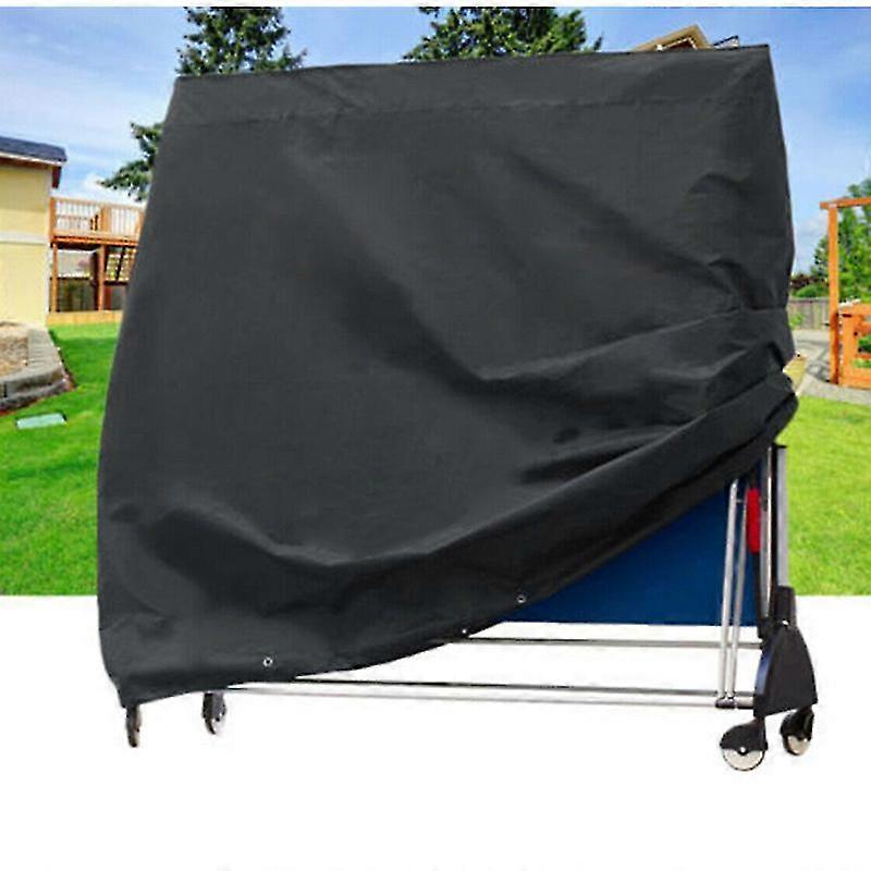 Table-tennis Table Cover Waterproof Dustproof Protector(1pcs, Black)