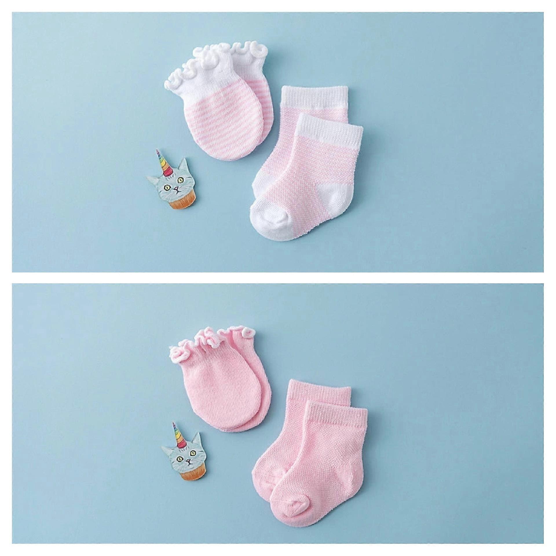 Baby Mittens Anti Scratch andbaby socks set