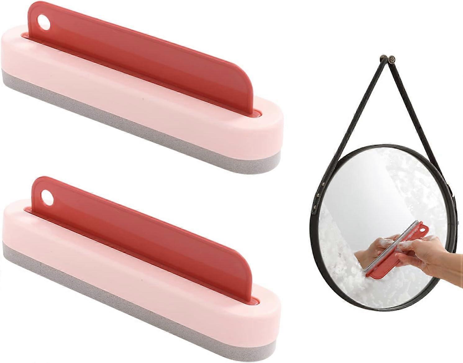 2pcs Multi-function Shower | 2 in 1 Cleaning Tools for Home, Double-sided Squeegee and Sponge, Rubber Scraper