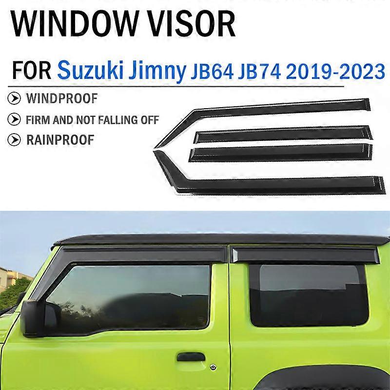 FOR Suzuki Jimny JB64 JB74 2019-2023 Window Visor Delfector Visors Shade Sun Rain Guard Smoke Cover Shield Awning Trim