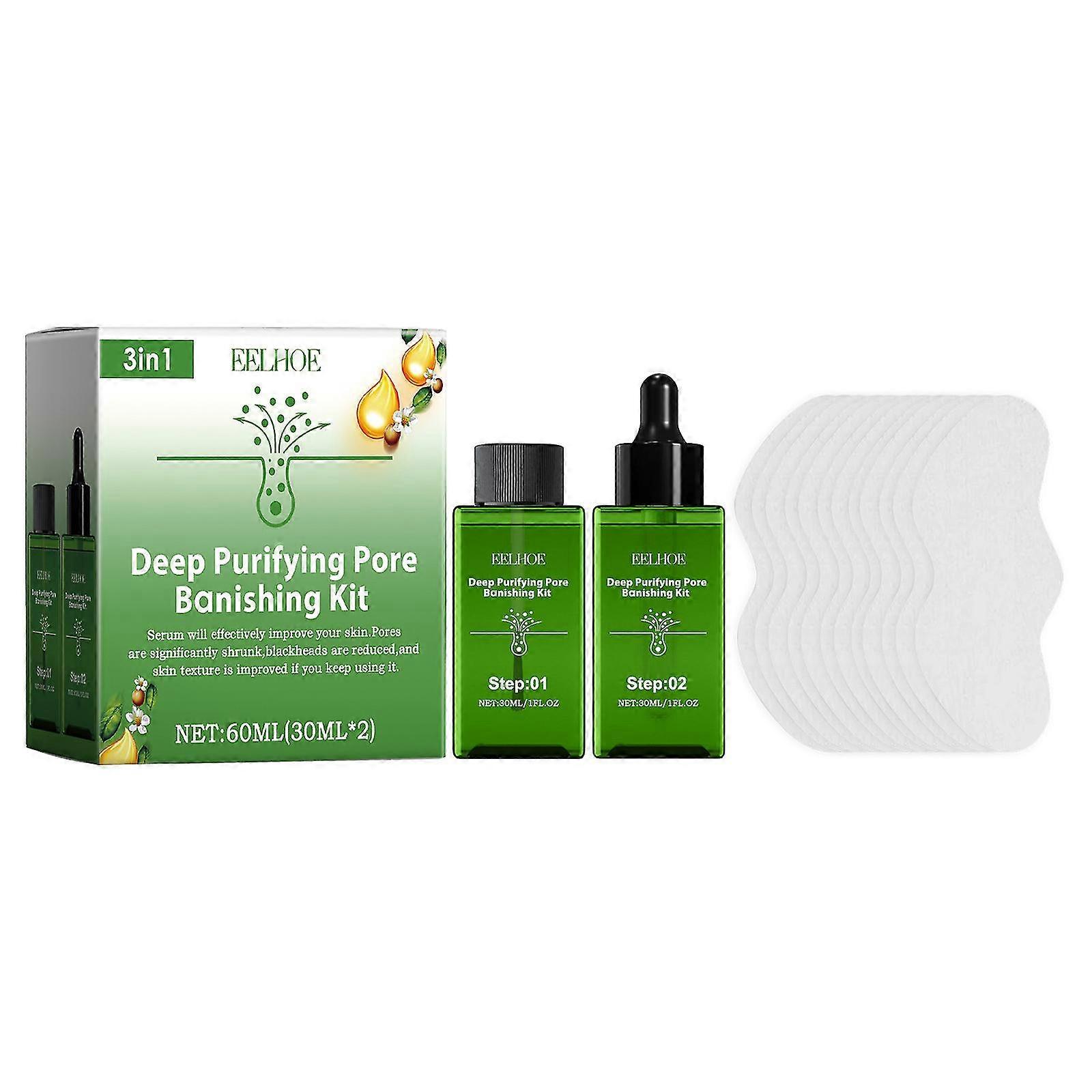 Deep Purifying Pore Banishing Kit, 3 in 1 Blackhead Remover Set, Deep Cleansing for Face Nose Blackhead Pores