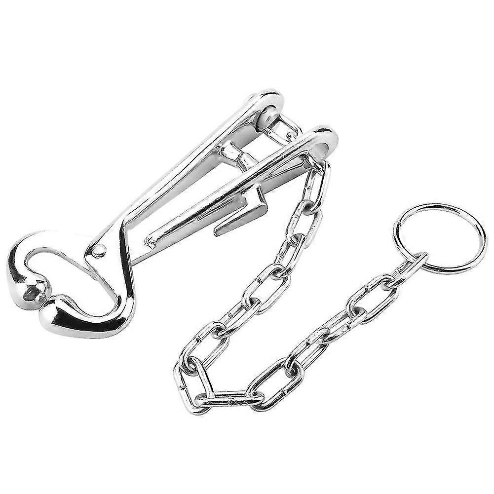 Stainless Steel Cow Nose Pliers Cow Cattle Bull Nose Lead with Chain Pulling Tool for Farm Ranch Veterinary - q37/YY