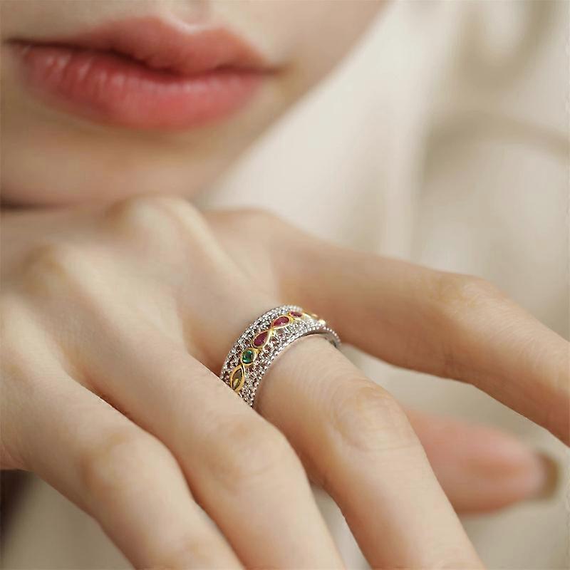 Retro palace style lace ring, girls' ring, adjustable