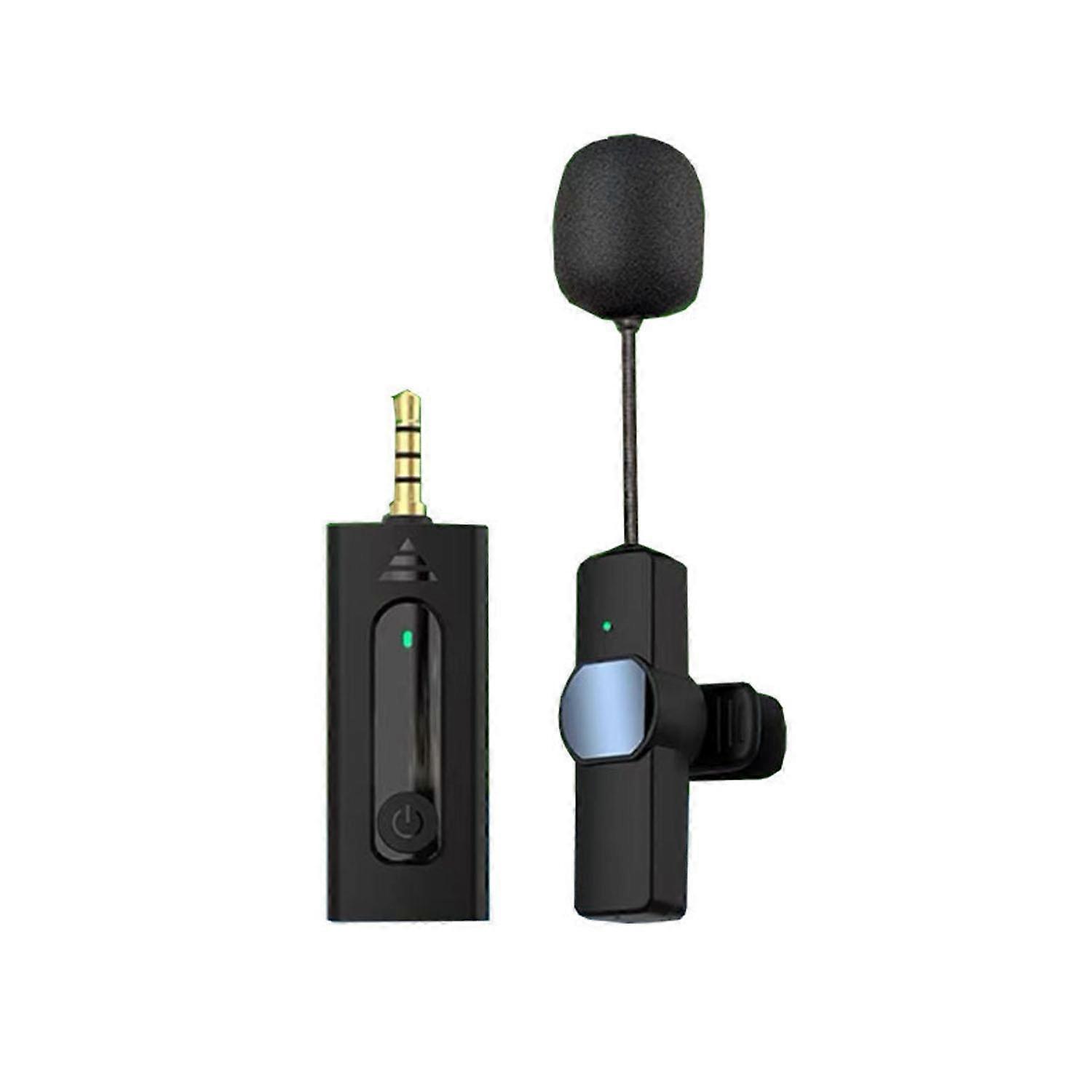 black wireless microphone