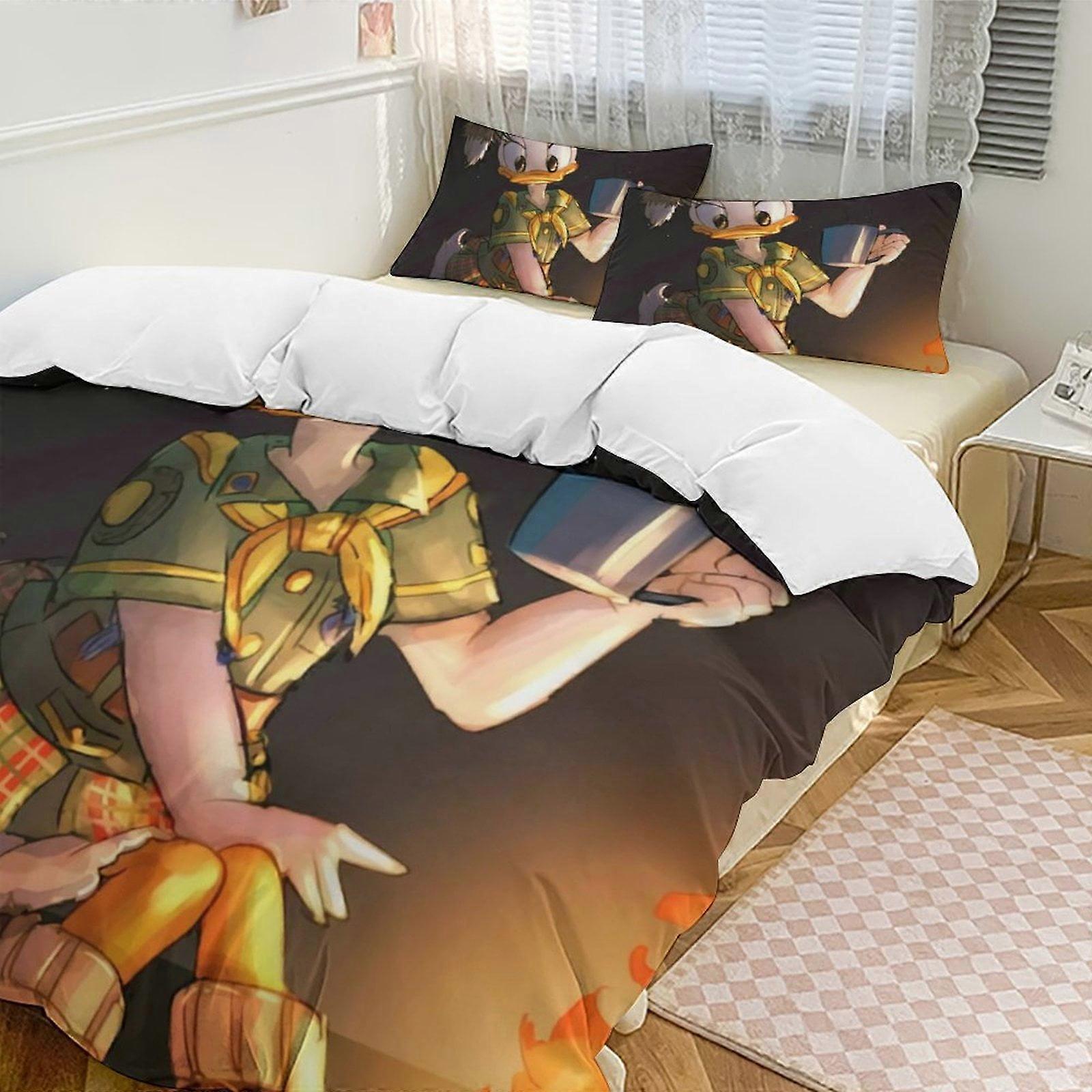 v4003  Bed Sheets Bedding Daisy DuckCartoon Collection 3-Piece Comforter Set, Personalized Bedding Decor for Kids And Teens  Bed Sheets  yuq4003