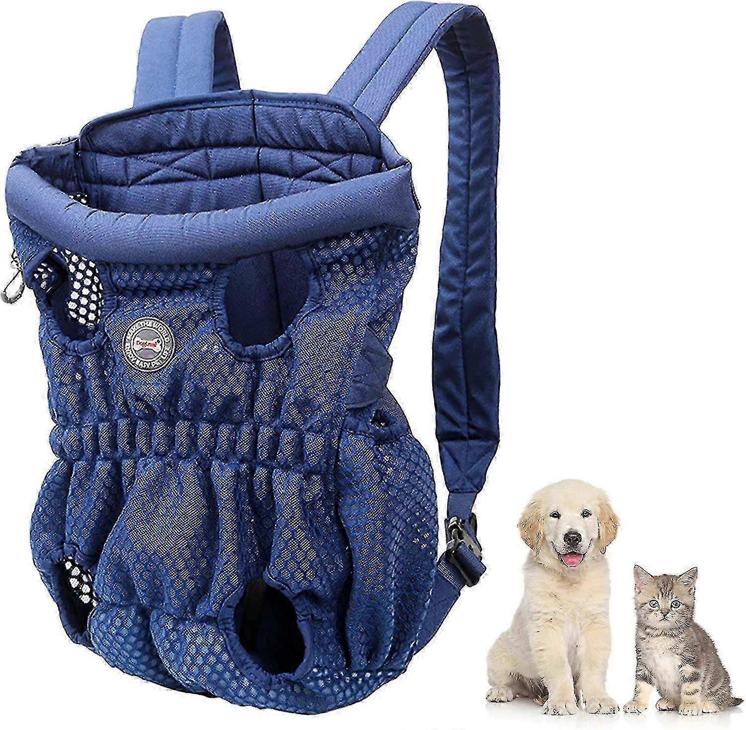 Large Bearing Capacity(within 10kg) Pet Carrier Bag,adjustable Comfortable Pet Backpack (blue)