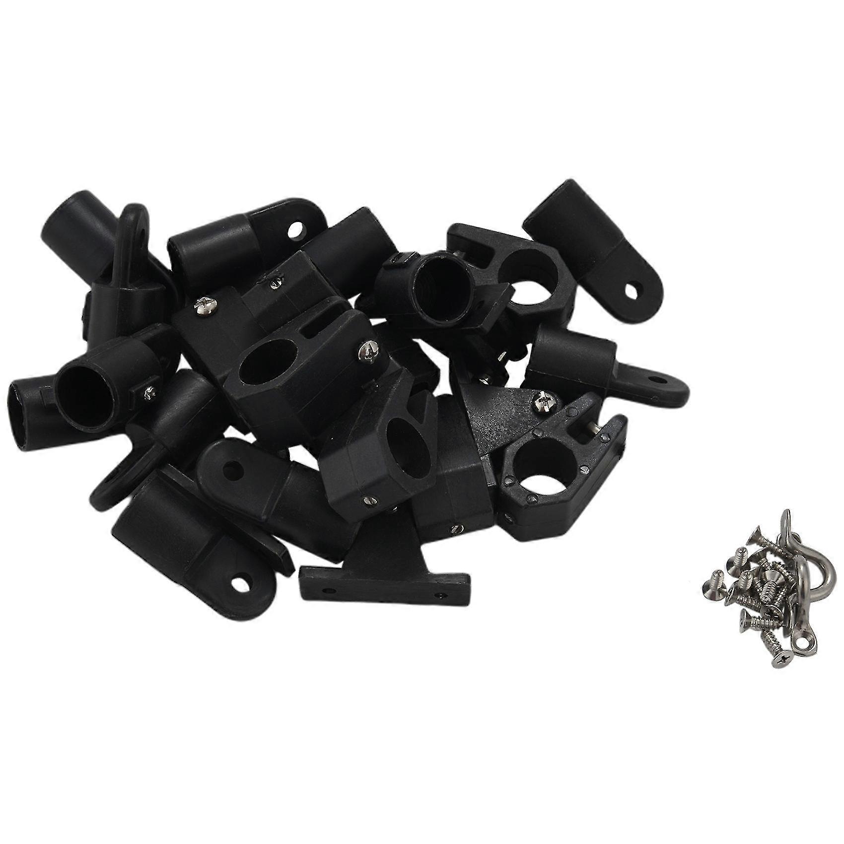 24pcs/set Universal Nylon Marine Boat Canopy Cover Bimini Top Deck Hinge Jaw Slide Eye End Fitting